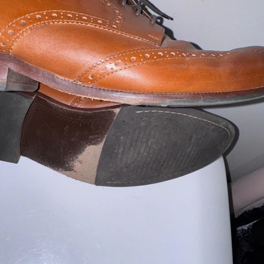 Cole Haan Williams Wingtip‎ Oxford Men 14 British Tan Good C24116 Leather Brogue